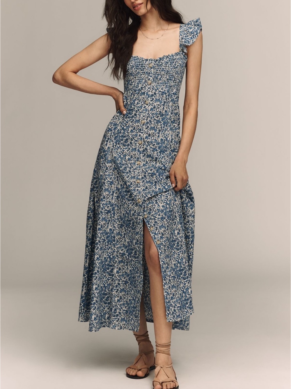 NWT Anthropologie Pilcro 100% Cotton Buttondown Midi Dress